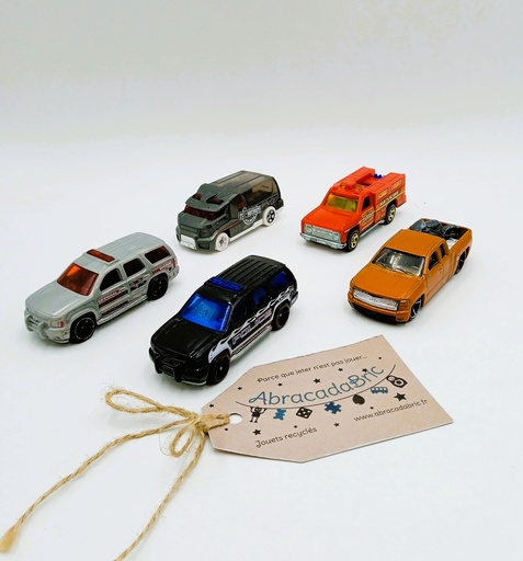 Lot de 5 voitures - MATTEL 
