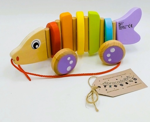 Mon poisson à tirer en bois
